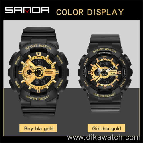 Hot-selling SANDA 299/292 authentic watch couple watch student raise hand light trendy electronic watch waterproof